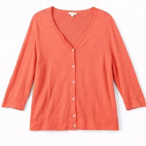 J. Jill | Button Down | Coral Cardigan Sweater